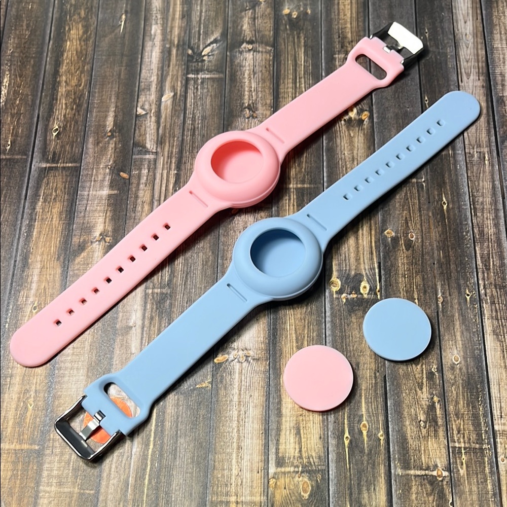 5for$10 Pink & Blue Waterproof Air Tag Holder & Airtag Bracelet Hidden